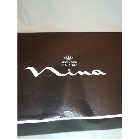 Nina Noura Women's Size 7.5 M Silver Sora Glitter Rhinestone Sandal Heel - Picture 7 of 7